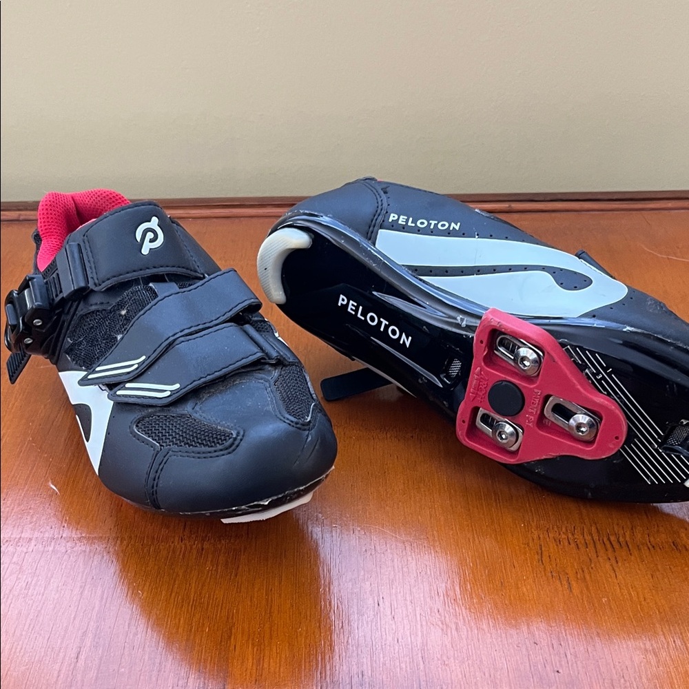 Peloton Cycling Shoes - Black and Red